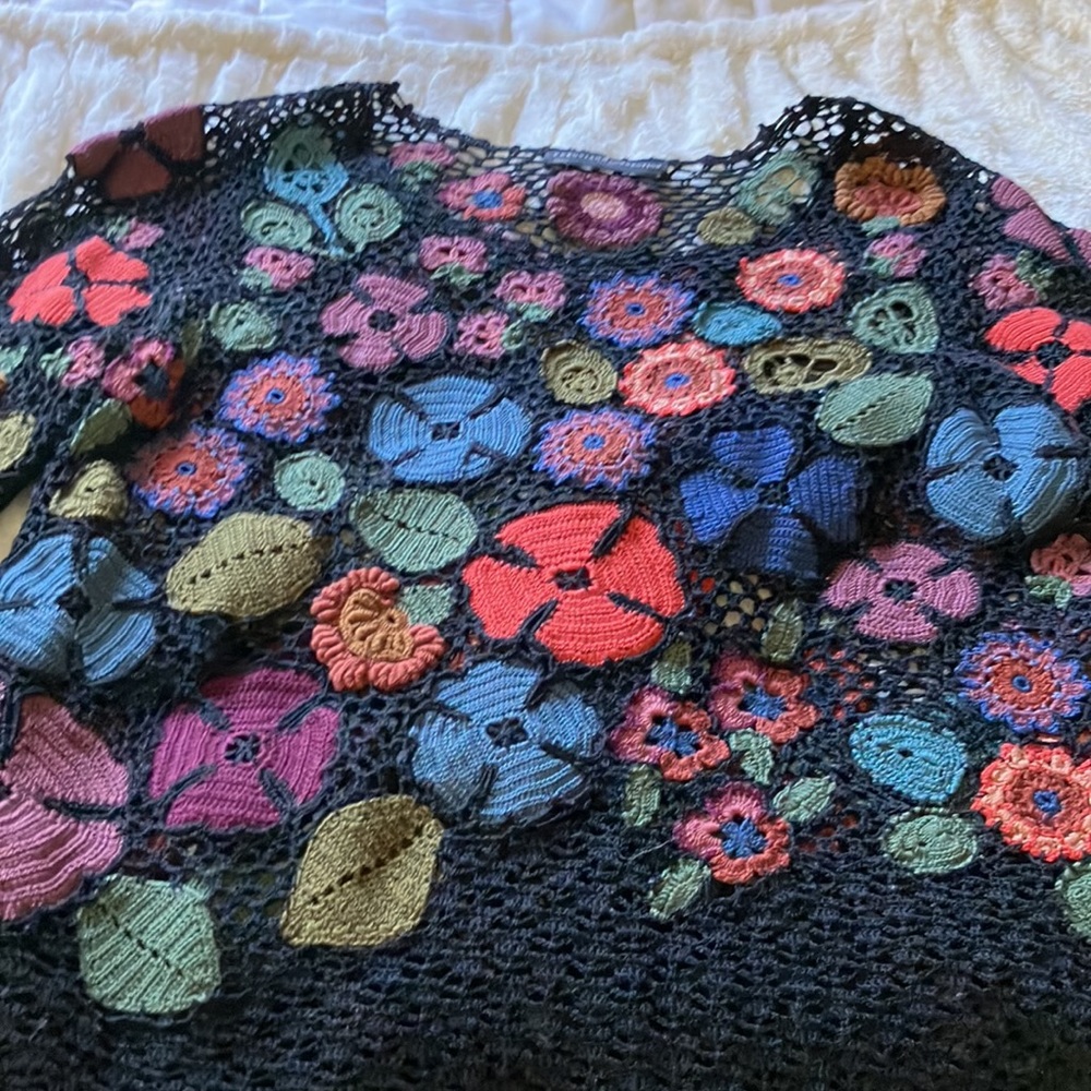 Peruvian Connection Crocheted Sweater - Picture 3 of 6